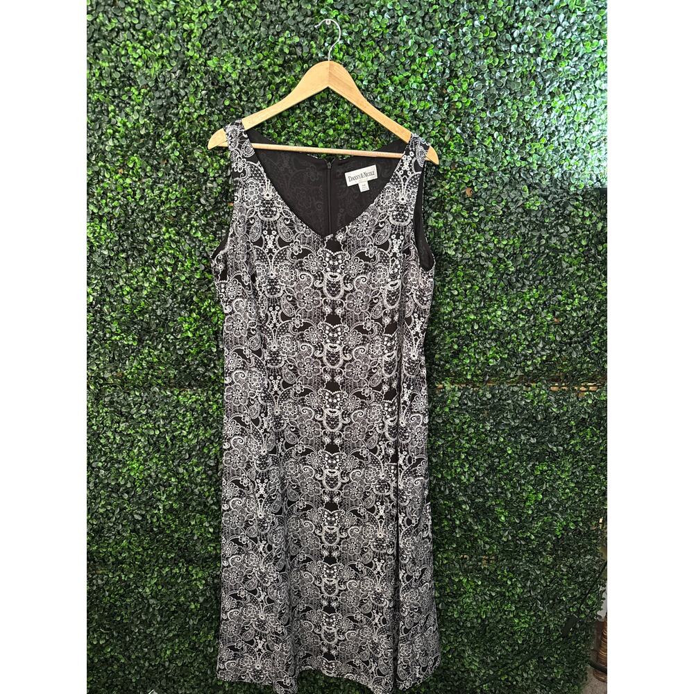 Danny & Nicole black and white long dress women’s size 16W